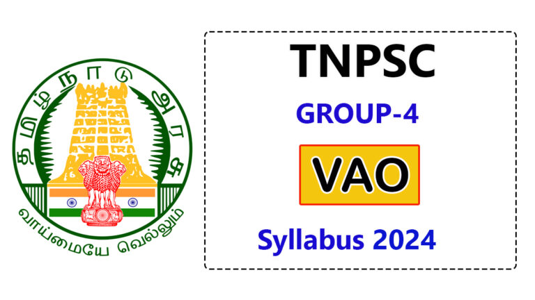 TNPSC Group 4 VAO Syllabus Full Details 2024