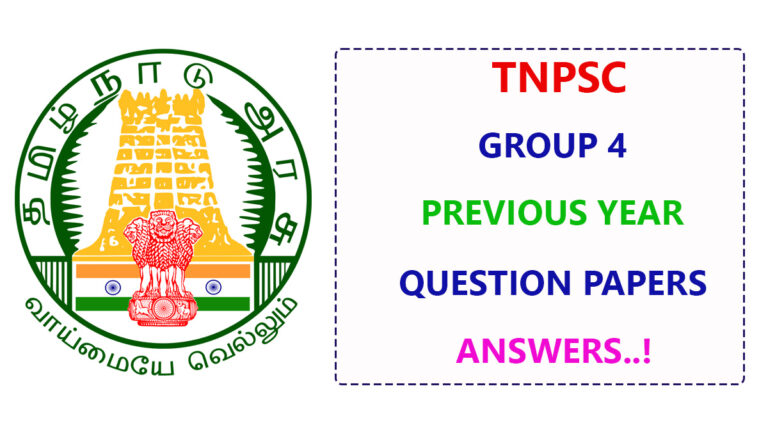 TNPSC Group 4 previous year question papers answers