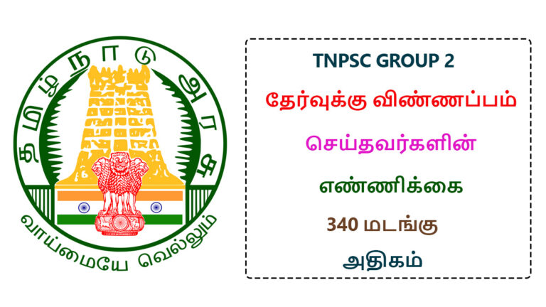 The number of applicants for TNPSC Group 2 exam has increased